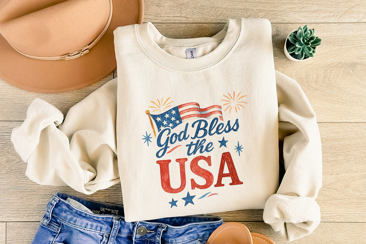God Bless the USA PNG, 4th of July, an Illustration by SharpMarketplace (Photo 8 of 9)