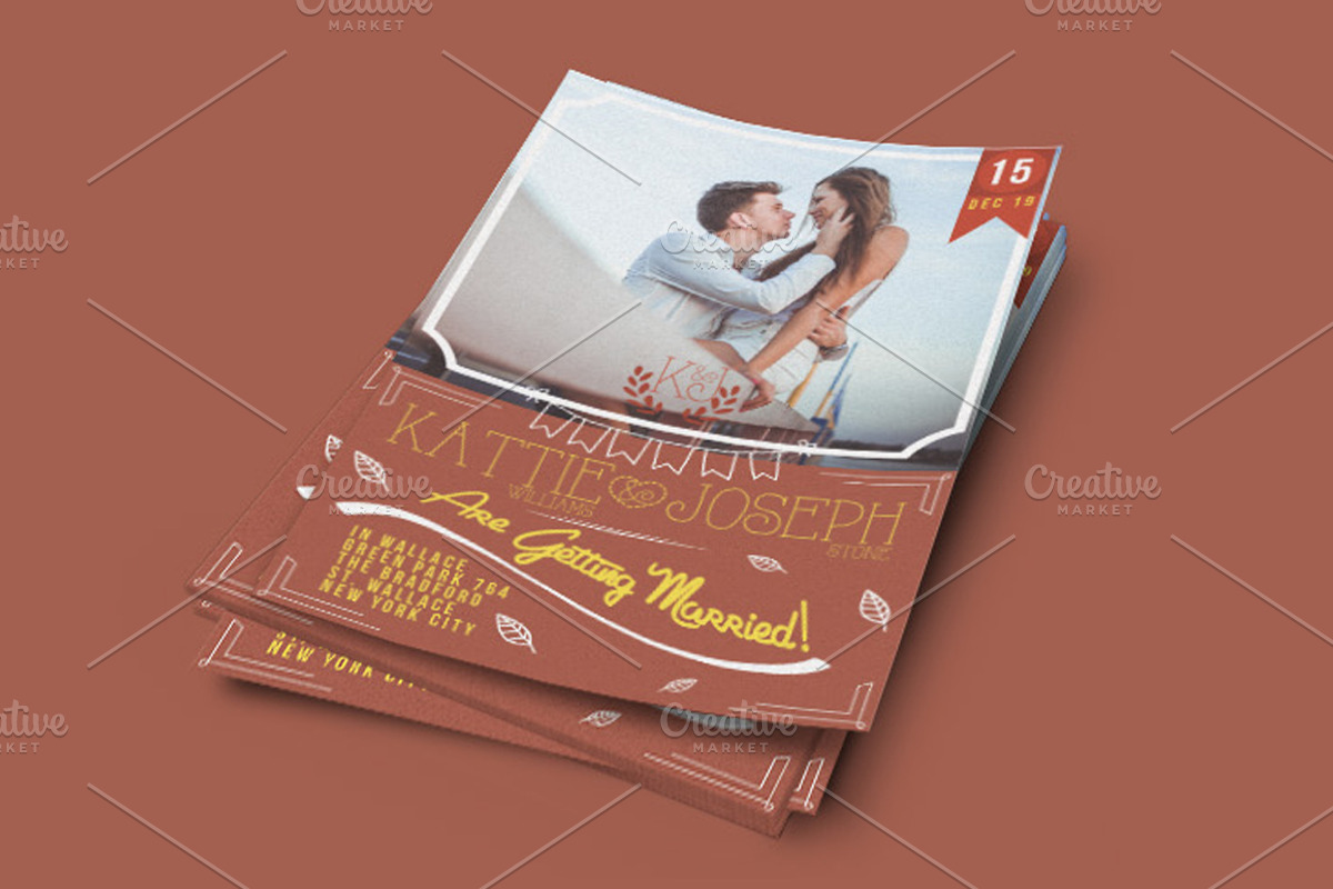 4 Wedding Invitation Bundle, an Invitation Template by Tiaga (Photo 3 of 5)