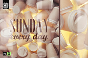 Light Box with Paper Cups Mockup, an Advertising Mockup by SD Mockup (Thumbnail 1 of 3)