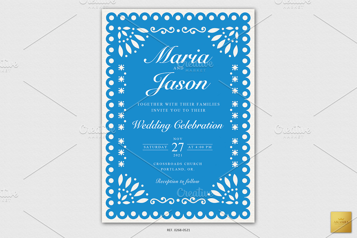 Mexican Wedding Invitation | CANVA, a Templates & Theme by Creative Market (Photo 1 of 2)