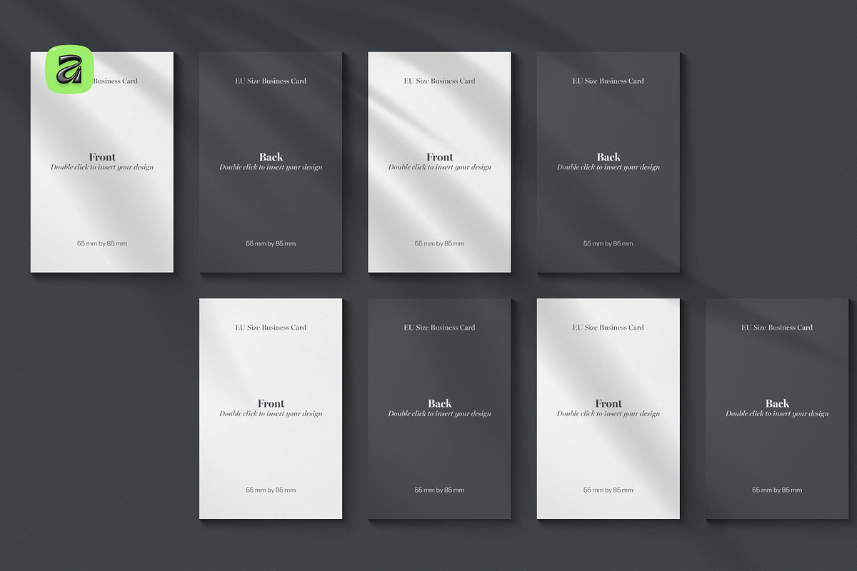 EU Business Card Mockups—Affinity v3, a Books & Magazine Mockup by Sasha Lantukh (Photo 10 of 17)