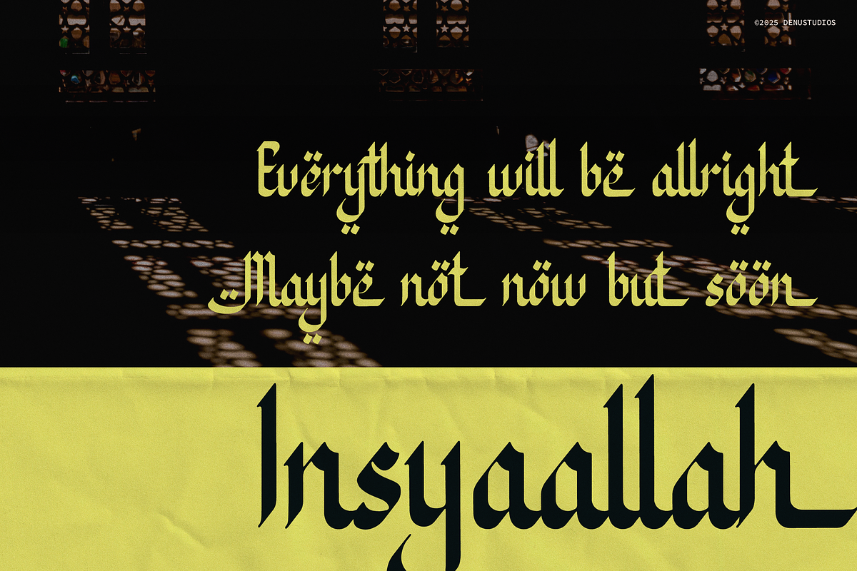 Al Laylie | Islamic Style Font, a Script Font by Denustudios (Photo 4 of 12)