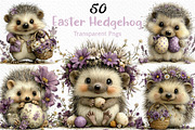 Whimsical Easter Hedgehog Clipart, an Illustration by Craft Nest (Thumbnail 1 of 12)