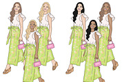 Summer In Paris Girls Clipart, a Person Illustration by GlamArtZhanna (Thumbnail 2 of 4)