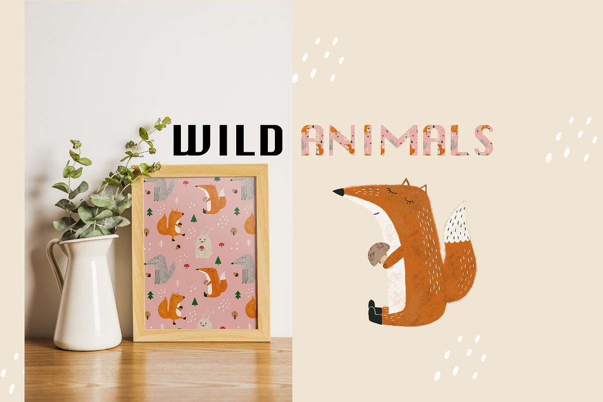 Wild Animals, a Pattern Graphic by Alona Savchuk (Photo 4 of 9)