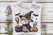Halloween Highland Cow PNG, an Illustration by CraftArtStudio (Thumbnail 2 of 4)