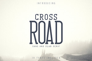 Crossroad -Vintage Typeface 16 Fonts