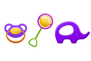 Baby Toys. Rattle And Pacifier