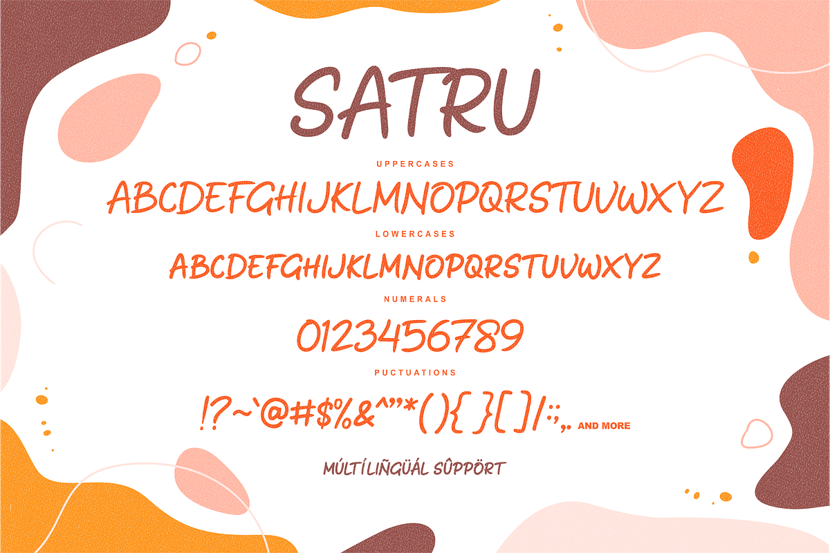 Satru Handmade Playful Display Font, a Sans Serif Font by Vilogsign (Photo 8 of 9)