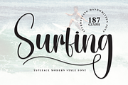 Surfing | Script Font, a Handwritten Font by Scratchones (Thumbnail 1 of 9)
