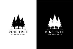pine tree logo vector design, a Branding & Logo Template by quadrazo