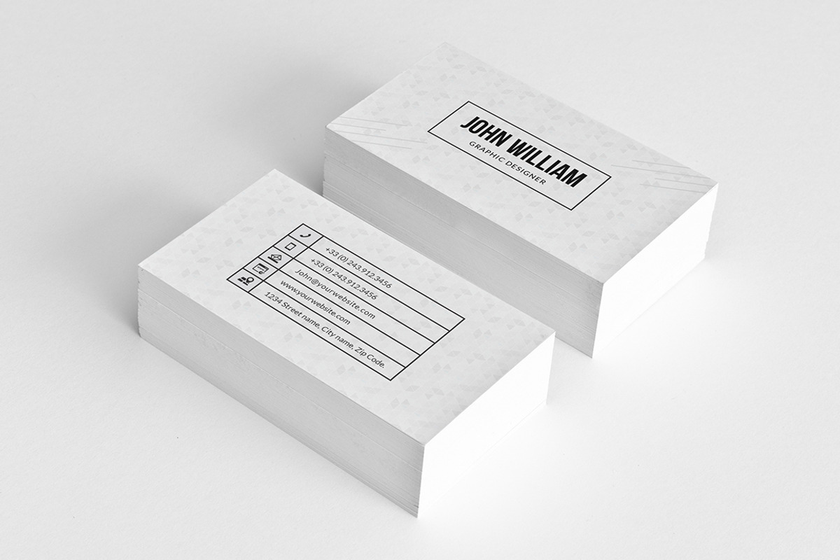 30 Minimal Business Cards Bundle, a Business Card Template by GraphicsEgg (Photo 3 of 32)