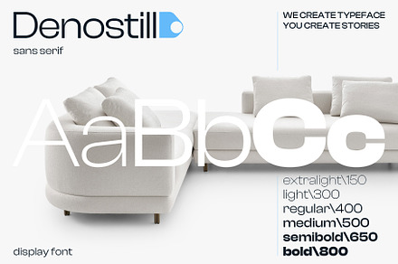 Denostill - Display Sans Serif, a Sans Serif Font by Concepta Digital