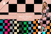 Black Checkered Seamless Patterns, a Pattern Graphic by Creative Matrix82 (Thumbnail 1 of 7)
