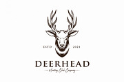 Deer Head Vector Logo Template, a Branding & Logo Template by vectorwithin (Thumbnail 1 of 2)
