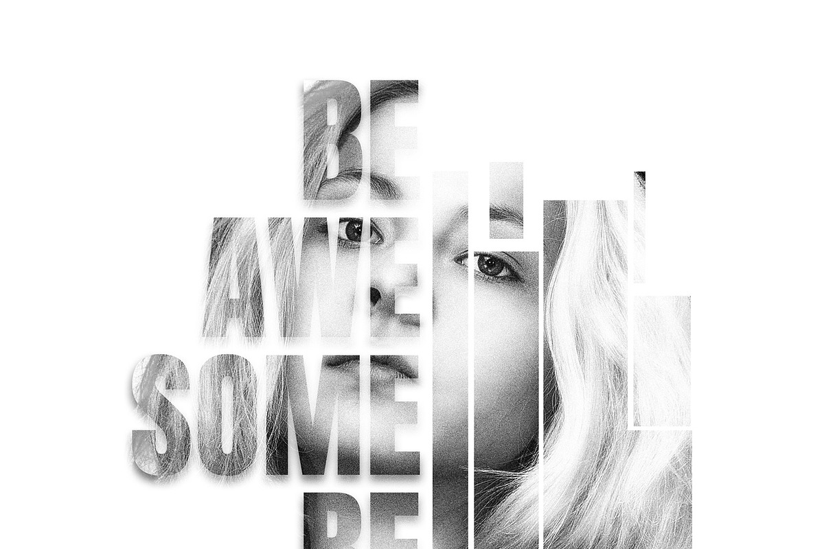 Portrait Editable Text Photo Effect, an Action Add-On by Photoshop Action (Photo 4 of 15)