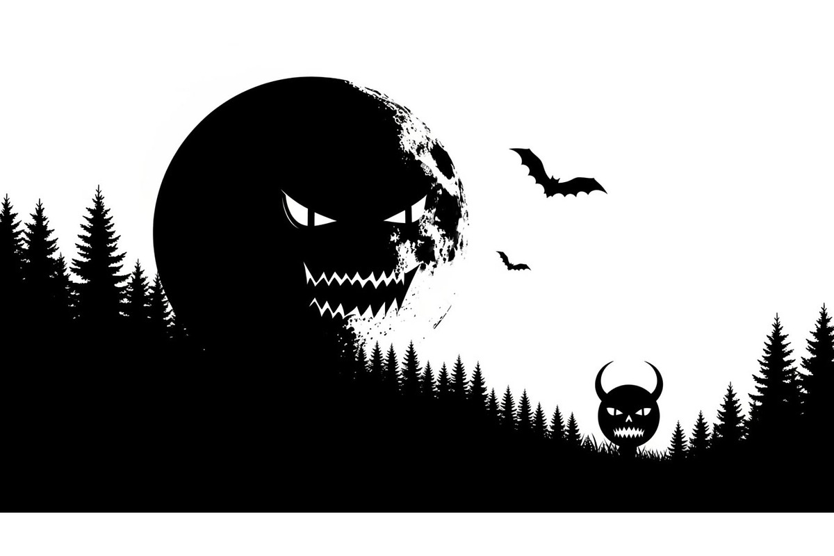 Dark Halloween Forest Design, a Graphic by BIPLOB EXPERT (Photo 2 of 13)