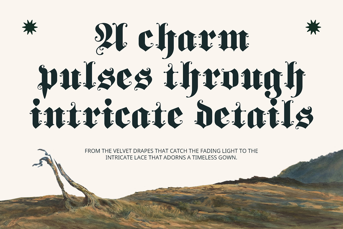 CS Denisa – Blackletter Font, a Blackletter Font by Craft Supply Co. (Photo 4 of 8)