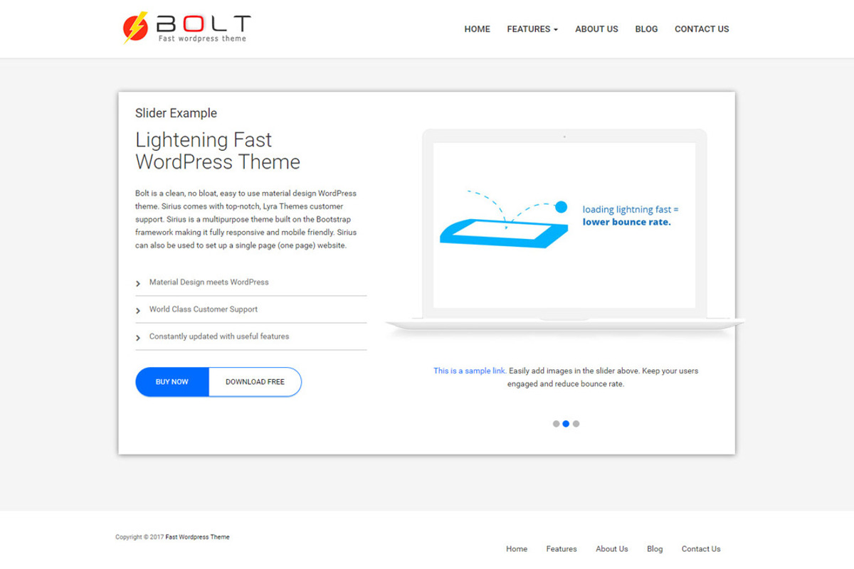 Bolt - Fast WordPress Theme, a WordPress Template by Fast WordPress Themes (Photo 6 of 6)