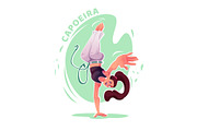 Capoeira action poses, an Illustration by VectorVision (Thumbnail 11 of 13)