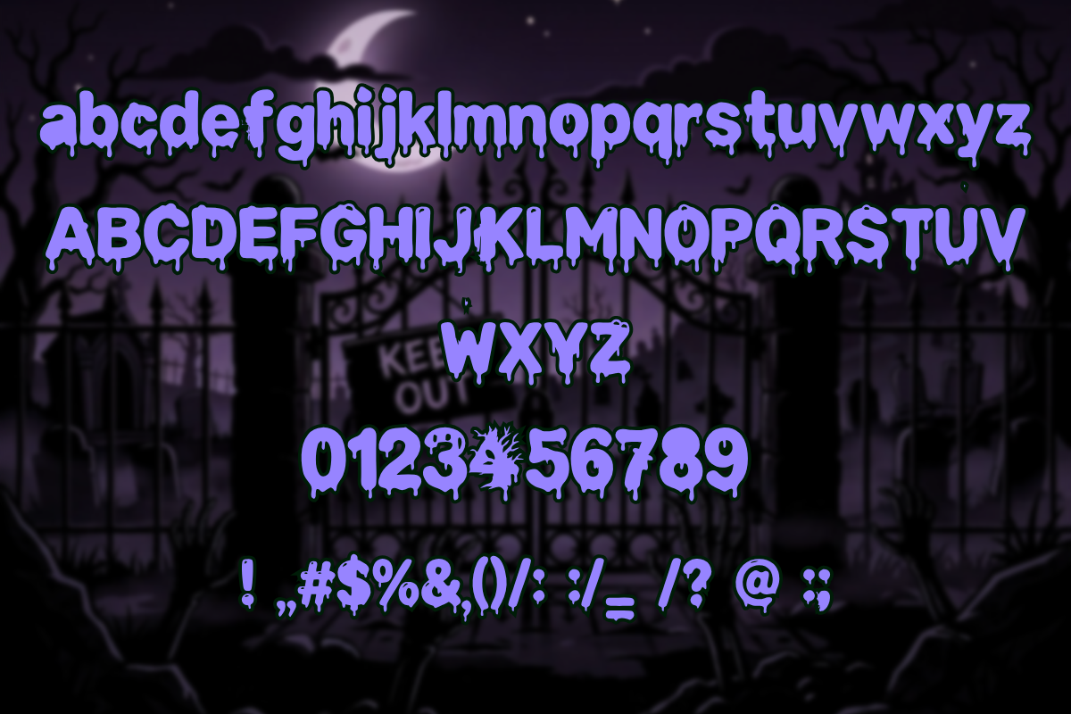 ToxicDroop Melting Slime Font, a Serif Font by AN Productions (Photo 4 of 4)