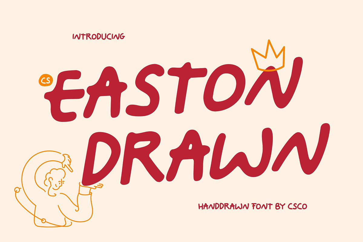 CS Easton Drawn, a Handwritten Font by Craft Supply Co. (Photo 1 of 8)