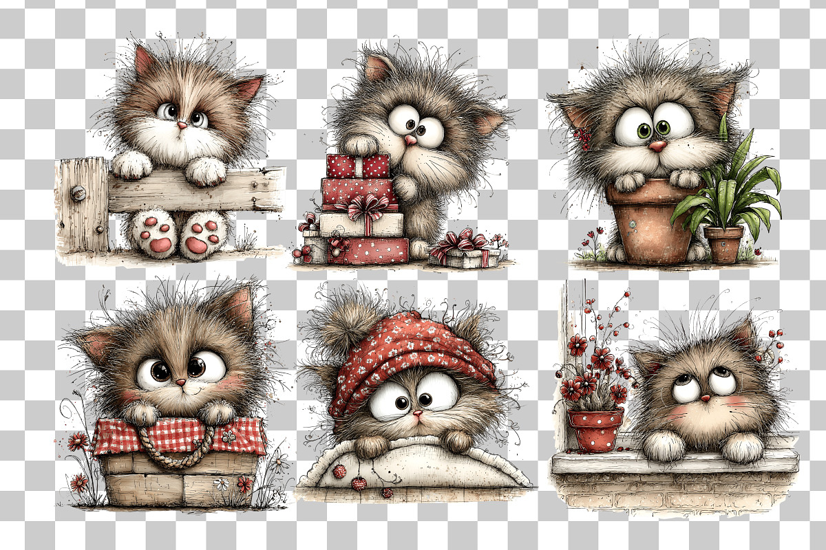 Peeking Kitten Watercolor Clipart, an Animal Illustration by Nicolle's Colorful Art (Photo 9 of 9)