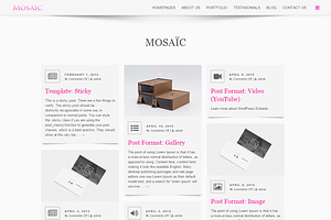 MOSAIC - Unique Portfolio WP Theme