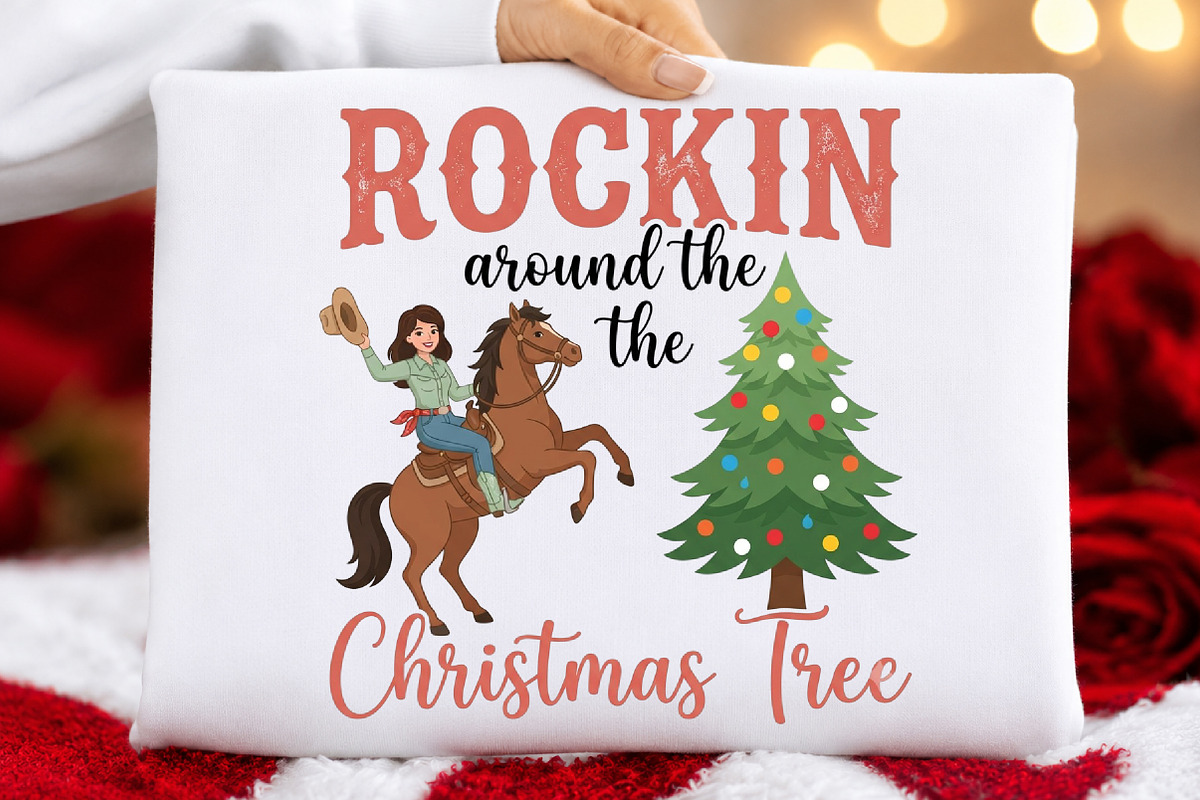 Rockin around the Christmas tree PNG, a Seasonal Illustration by DreamCafeArt (Photo 5 of 7)