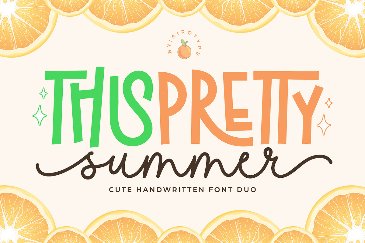 Pretty Summer - Cute Fonts Duo, a Handwritten Font by Airotype (Photo 1 of 12)