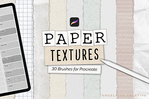 Paper Textures Procreate Brush Set