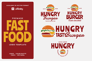 Hungry Burger Restaurant Logo, a Branding & Logo Template by Headfonts