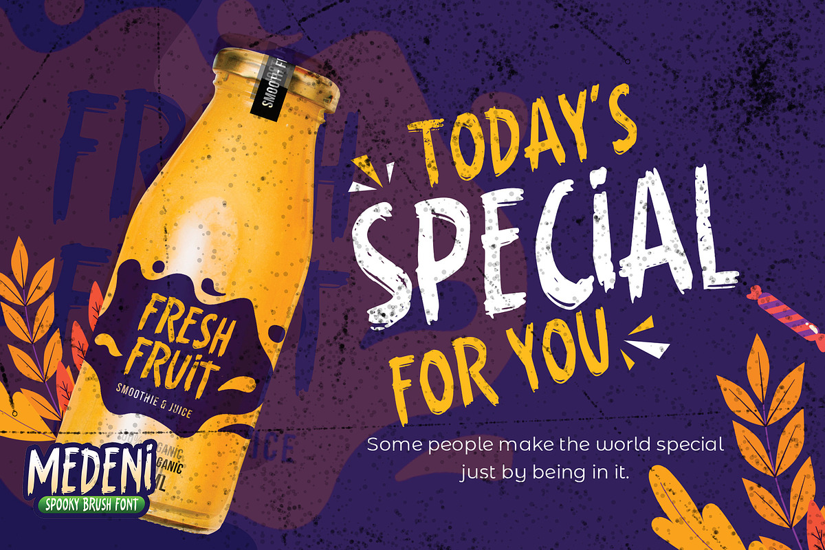 MEDENI - Spooky Brush Font, a Font by Gassstype (Photo 2 of 8)