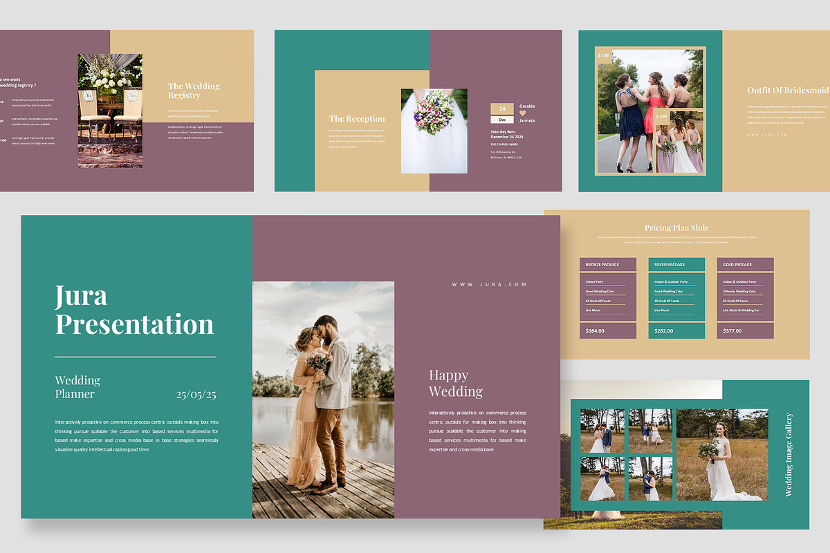 Jura : Bridal Planner Google Slides, a Presentation Template by Punkl Camp (Photo 1 of 9)