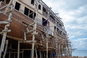 Traditional boat construction in Tana Beru, Sulawesi, Indonesia, an Architecture Photo by GoodGoods