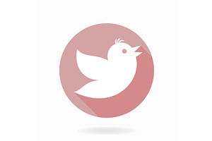 Modern Vector Icon With Flying Bird, an Icon by FineArtStudio