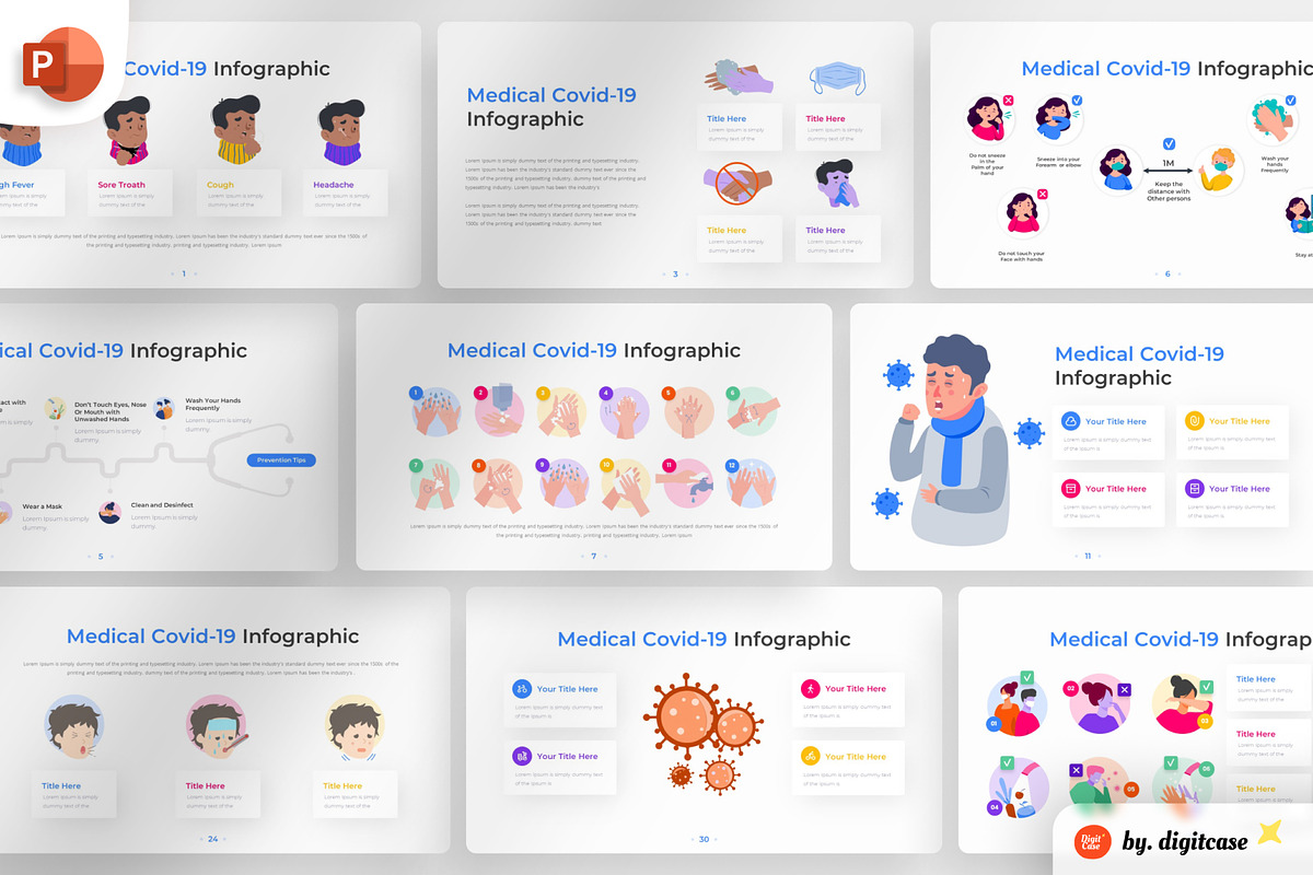 Medical Covid19 PowerPoint Infograph, a Presentation Template by Digitcase x Wealthwells (Photo 1 of 4)
