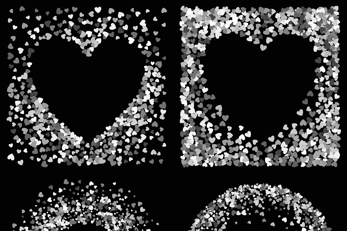 Silver hearts collection, a Pattern Graphic by ekmelica (Photo 8 of 12)