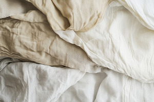 Soft, crumpled cotton linen fabrics, a Beauty & Fashion Photo by MistyDay