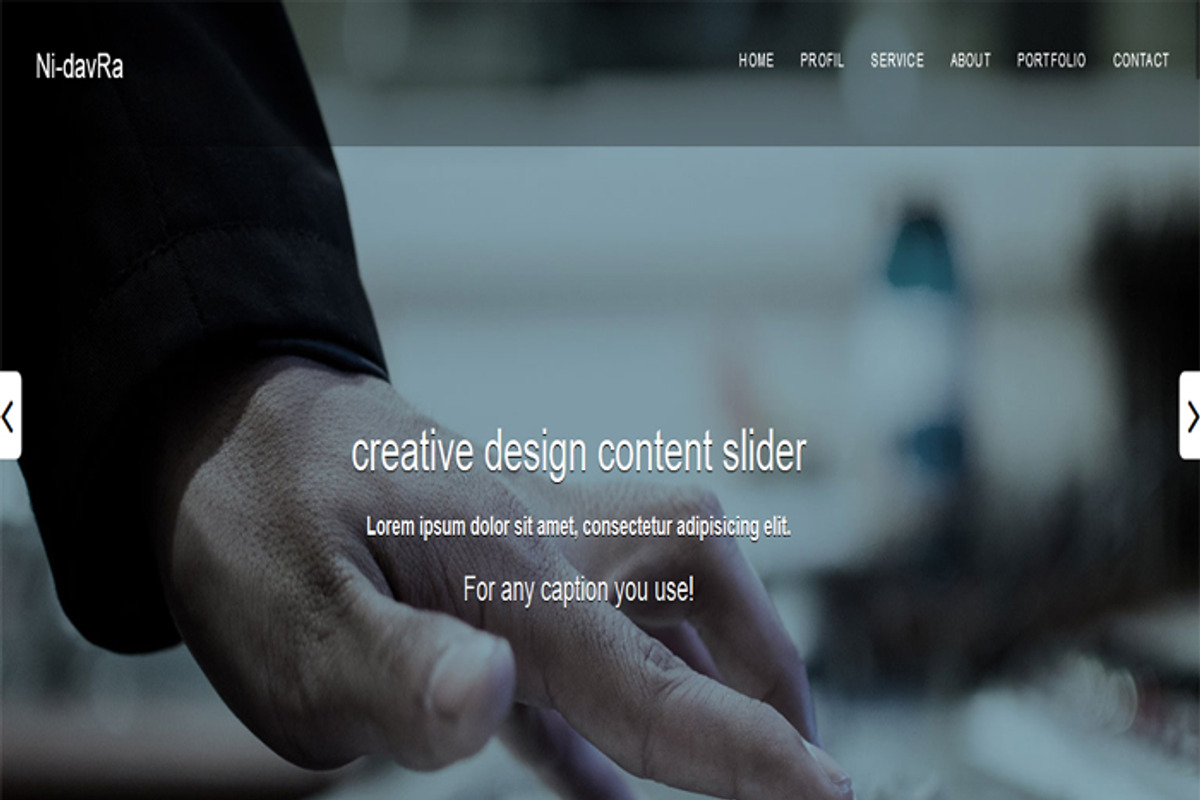 NidavRa-One page template, a Bootstrap Template by Roxi-T