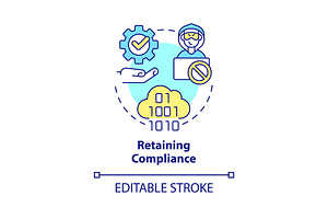 Retaining compliance concept icon, an Icon by IMG Visuals