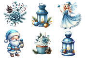 Blue and gold Christmas clipart, an Illustration by Designworld (Thumbnail 4 of 5)