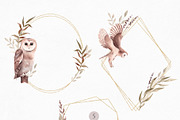 Watercolor Owl Collection, a Texture Illustration by YuliyaArtGarden (Thumbnail 4 of 10)