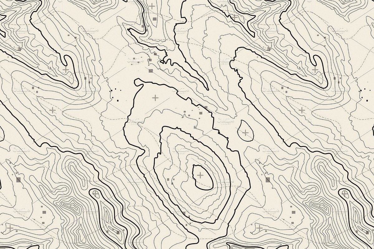 Seamless topographic map vector., a Pattern Graphic by RDShop