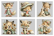 Whimsical Summer Fox Clipart, an Illustration by Black Bird Studio (Thumbnail 5 of 5)