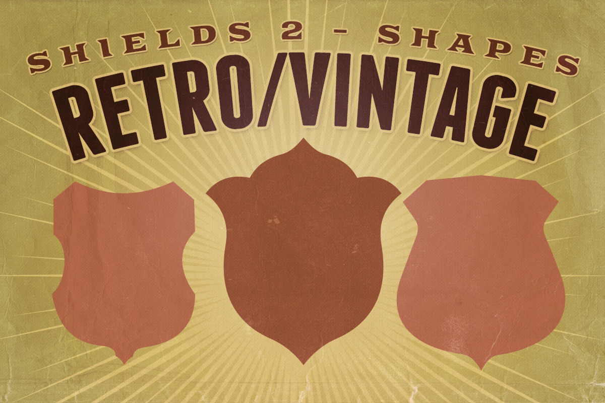 Retro/Vintage shapes - Shields 2