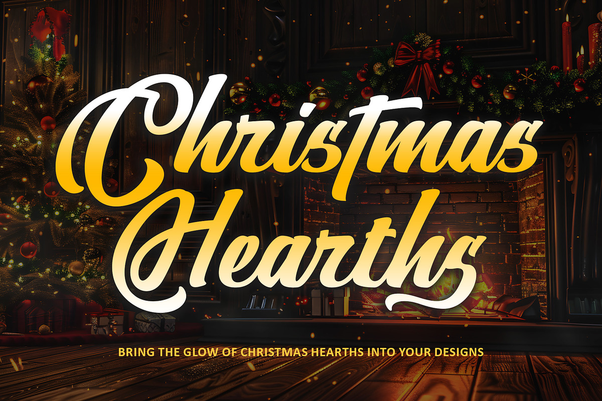 Christmas Hearths – Christmas Script, a Script Font by Letterara (Photo 1 of 15)