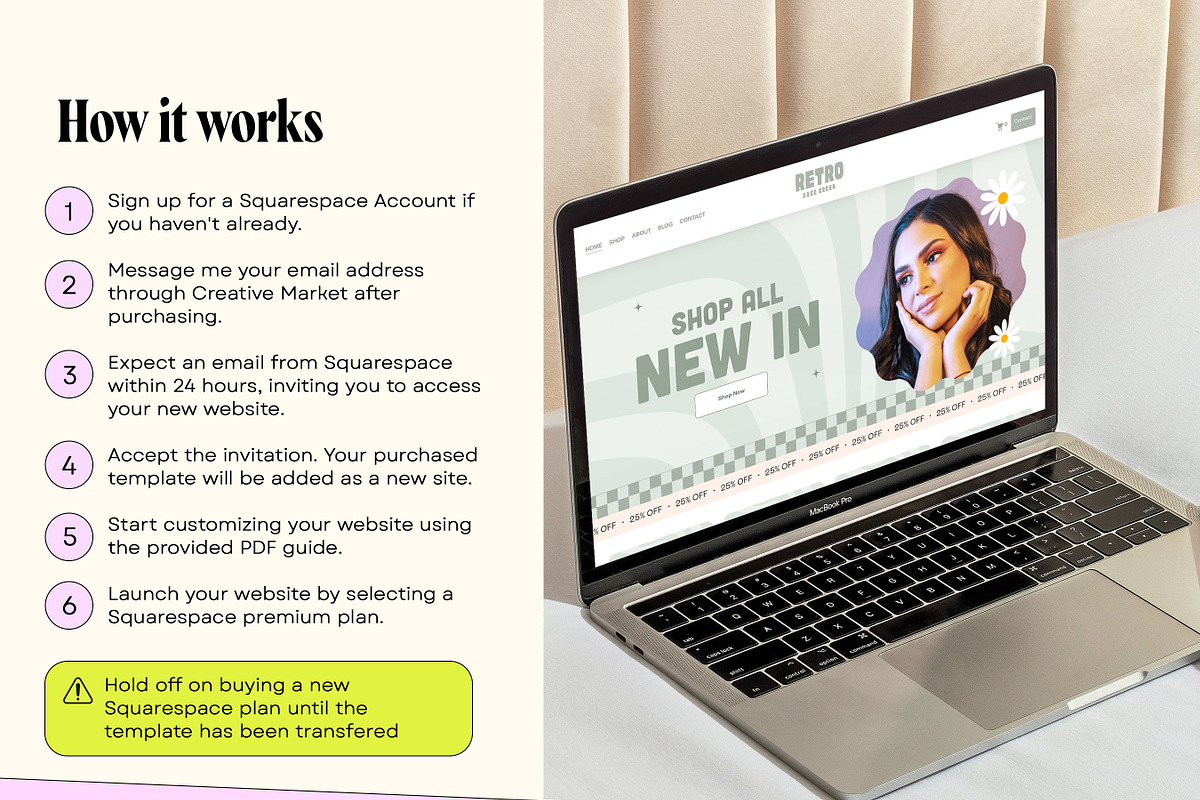 Sage Green Squarespace Template, a Squarespace Template by Template Twist Shop (Photo 5 of 10)