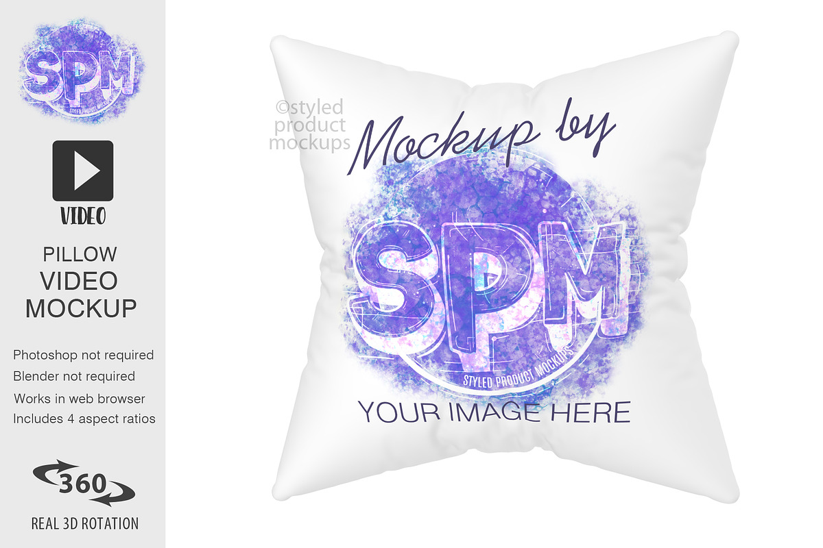 Animated Pillow Video Mockup, a Household Mockup by StyledProductMockups (Photo 1 of 15)