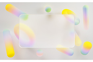 Liquid glass morphism frame and, a Technology Illustration by Marozhkastudio